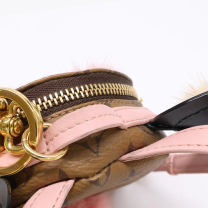 LOUIS VUITTON Louis Vuitton [Beautiful] M69552 Bijou Sac Wild Puppet Monogram Reverse Canvas/Mink Bag Charm Others