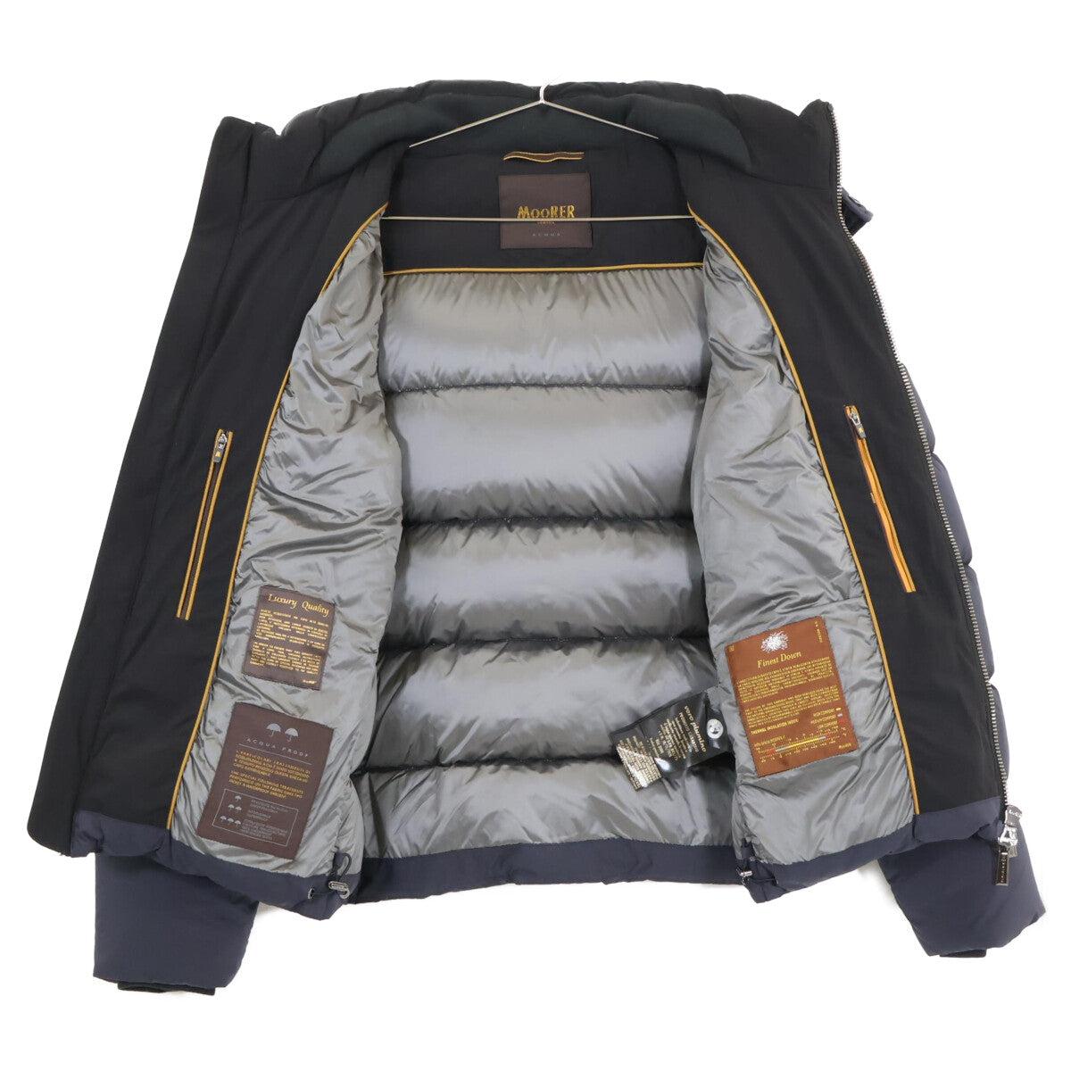 MOORER ムーレー 美品 BRETT-SKT ACQUA PROOF フーディ グースダウンジャケット ジャケット