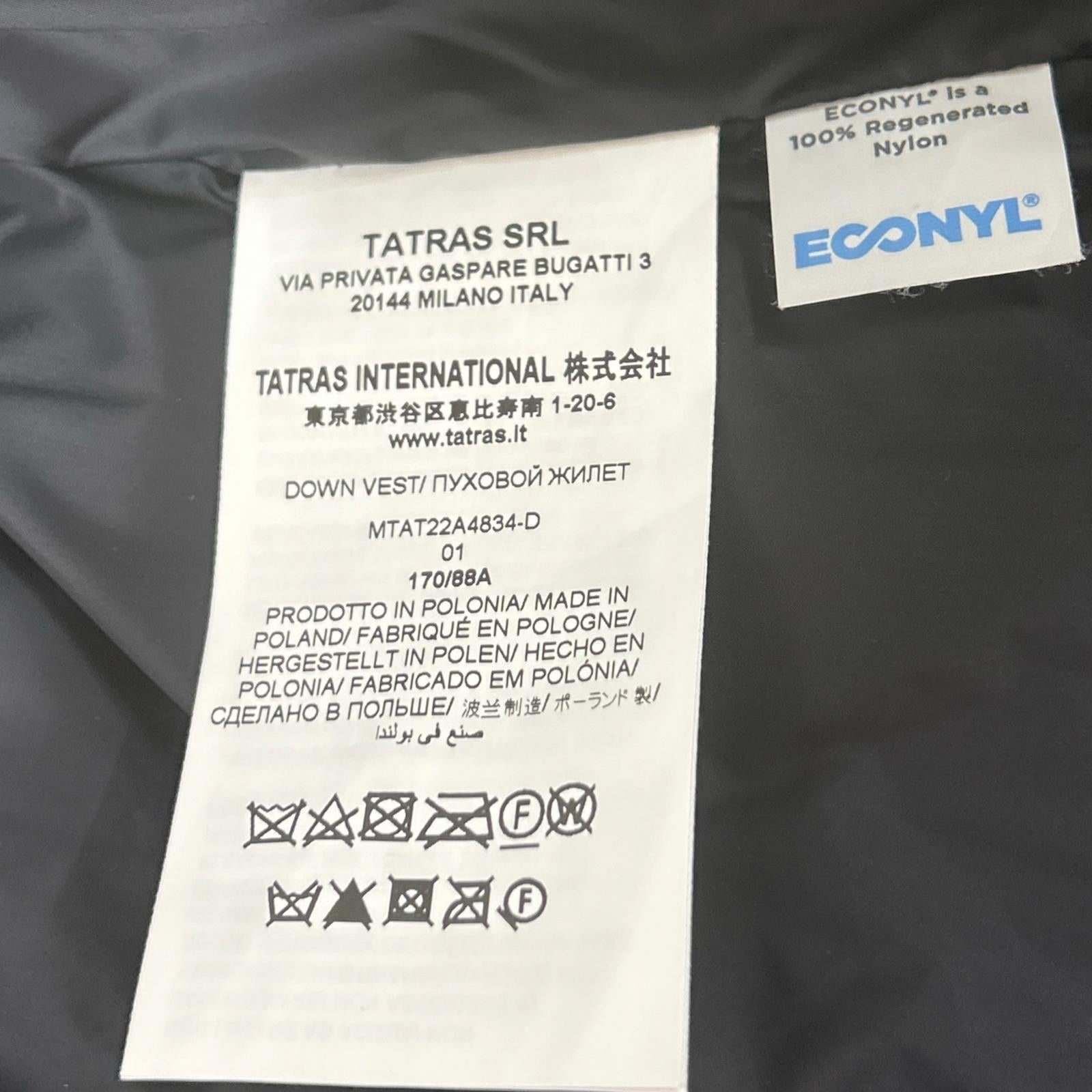 TATRAS MTAT22A4834-D Melko Black Hooded Down Vest Tops