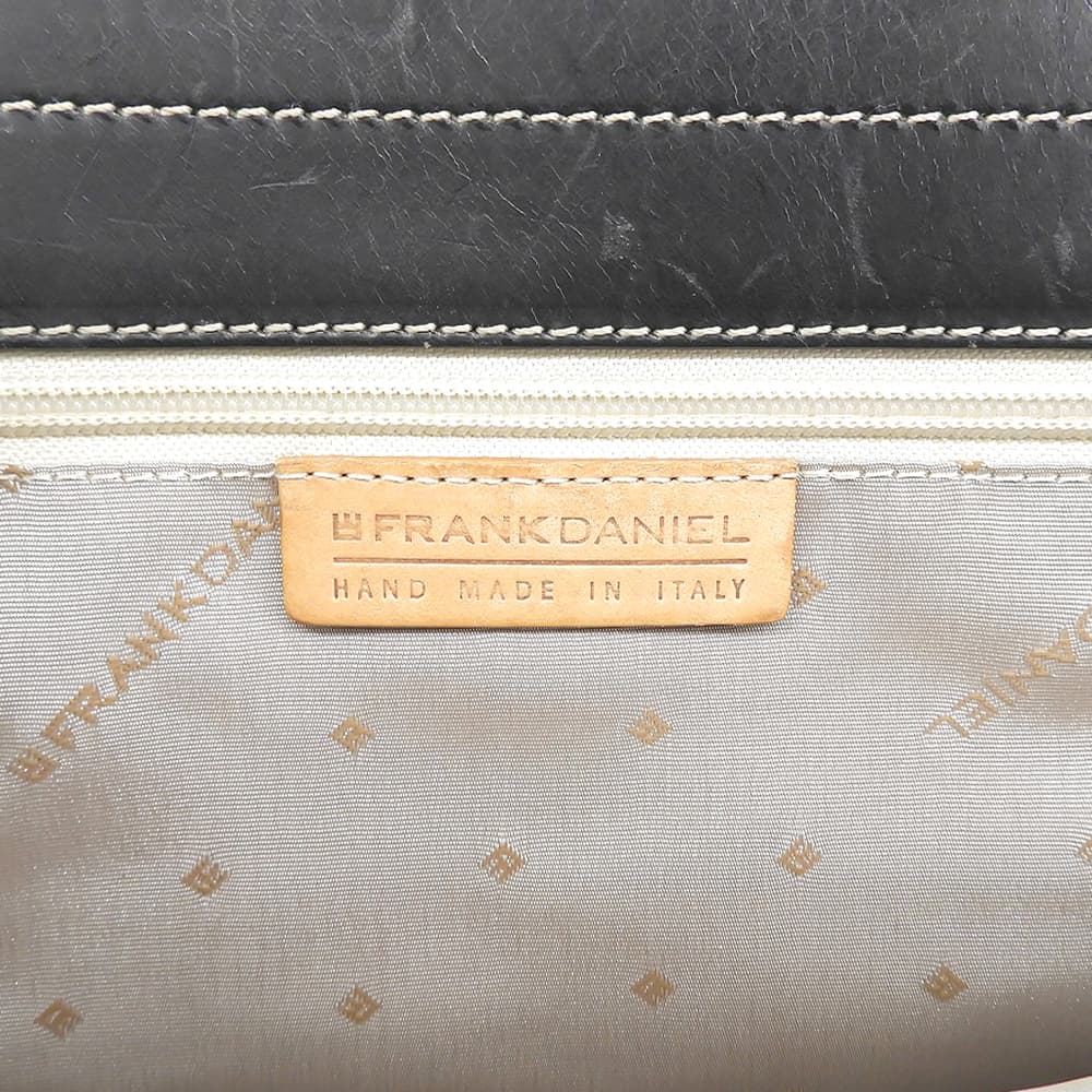 FRANK DANIEL フランクダニエル レザー ビジネストート トートバッグ メンズ ブラック トートバッグ