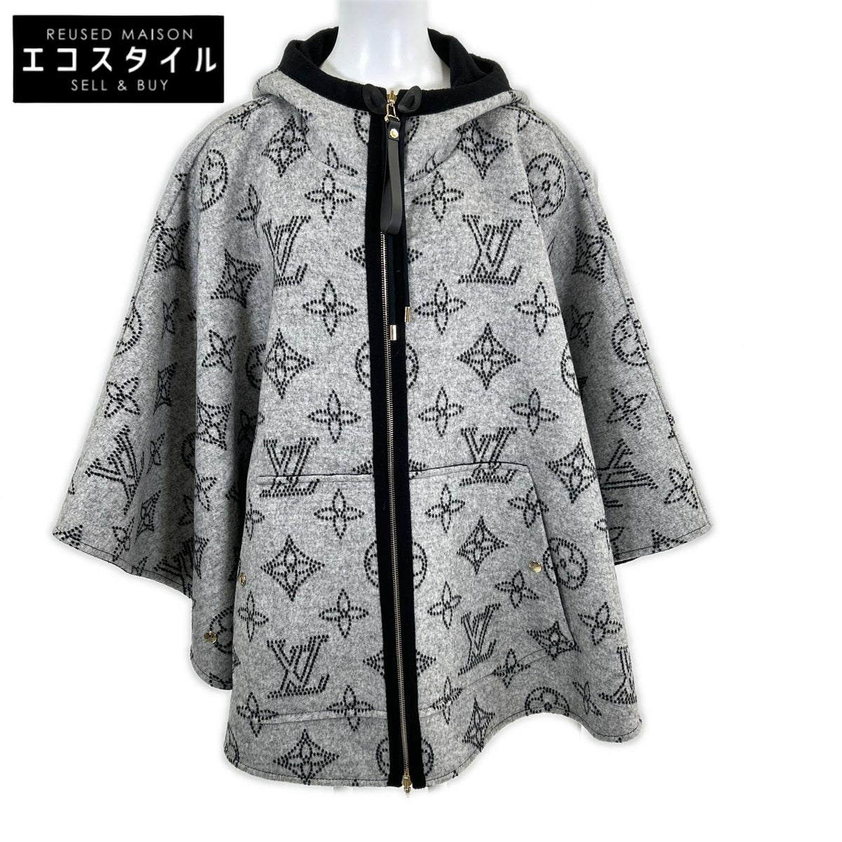 近全新 国内专柜 25AW FSCO08 Mahina Monogram 双面斗篷/披肩 斗篷 披肩 TU 女士