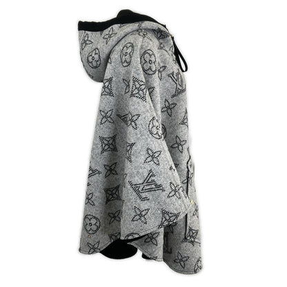 近全新 国内专柜 25AW FSCO08 Mahina Monogram 双面斗篷/披肩 斗篷 披肩 TU 女士