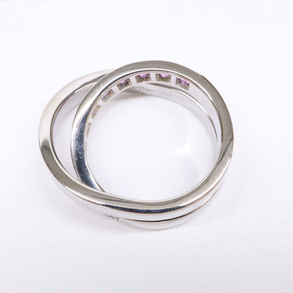 Cartier カルティエ 仕上げ済み 750WG ピンクサファイア パリ リング 指輪