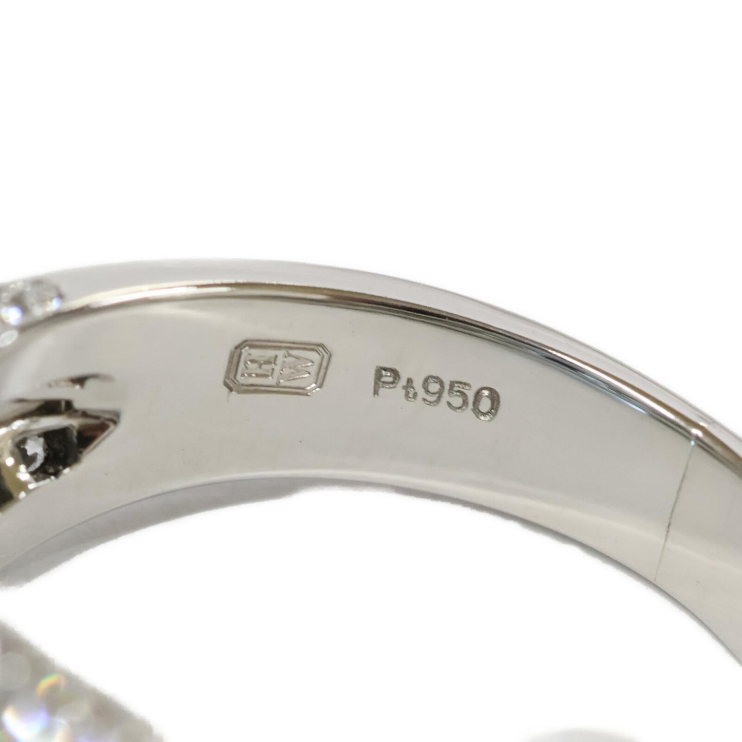 HARRY WINSTON ハリーウィンストン PT950 アクアマリン12.70ct メレダイヤ ロゴ リング リング 指輪