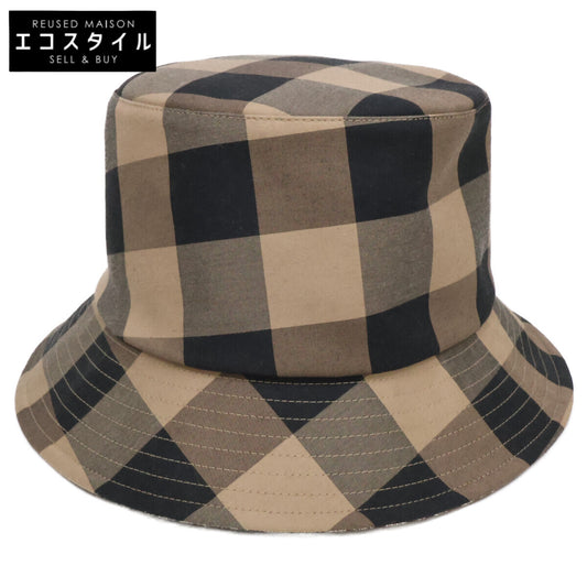 Christian Dior クリスチャンディオール 【美品】04CHE923I142 TEDDY-D ブロックチェック リバーシブル ボブハット 帽子