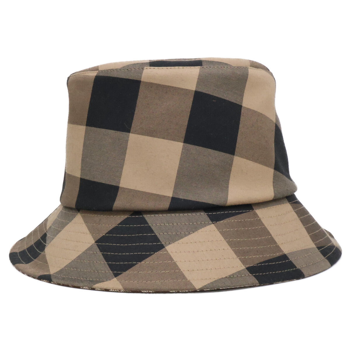 Christian Dior クリスチャンディオール 【美品】04CHE923I142 TEDDY-D ブロックチェック リバーシブル ボブハット 帽子