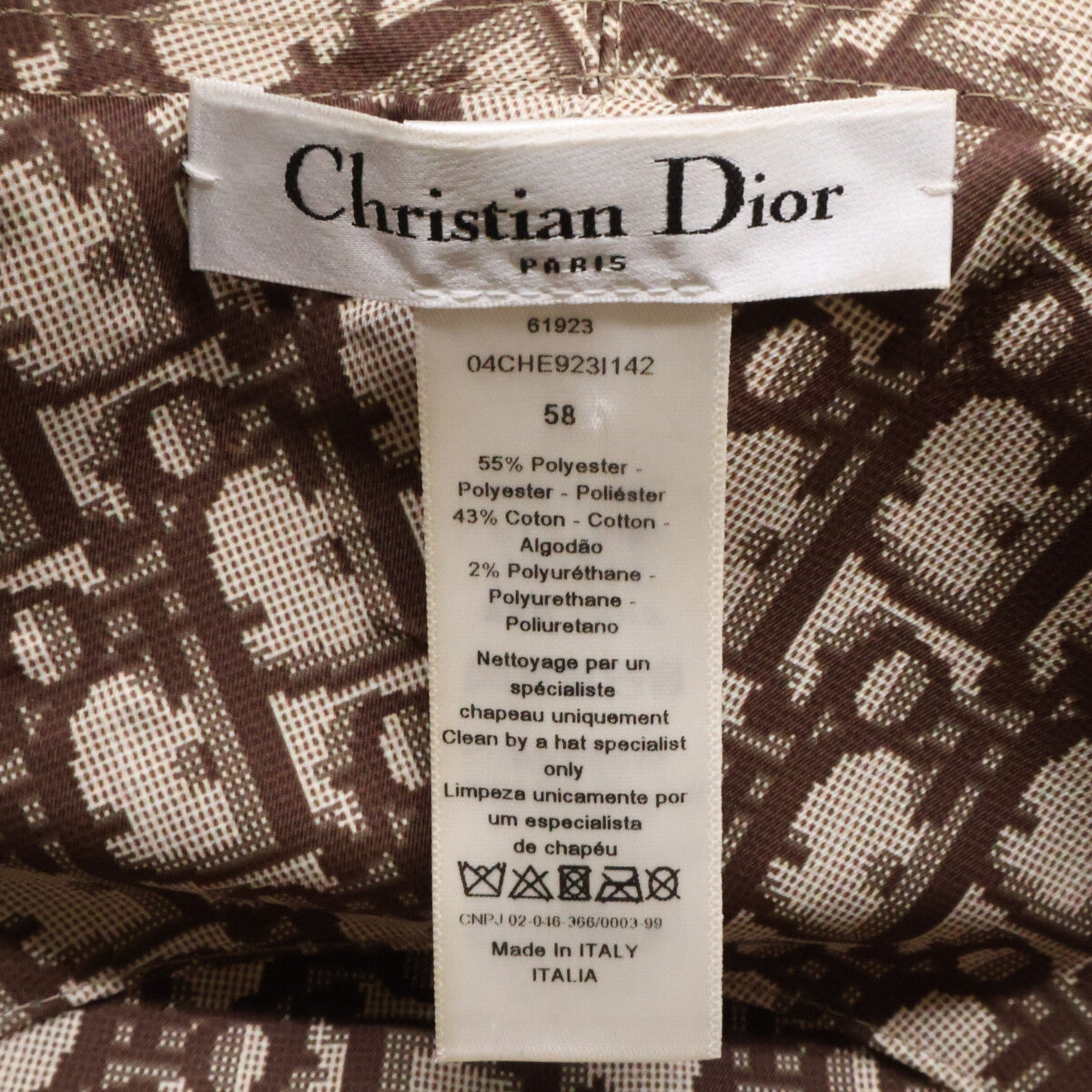 Christian Dior クリスチャンディオール 【美品】04CHE923I142 TEDDY-D ブロックチェック リバーシブル ボブハット 帽子