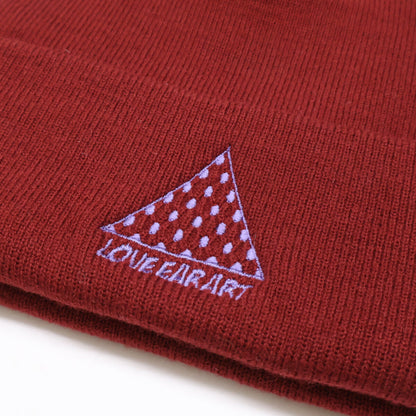 LOVE EAR ART ラブイヤーアート 【美品】ロゴ刺繍 ニット帽 帽子