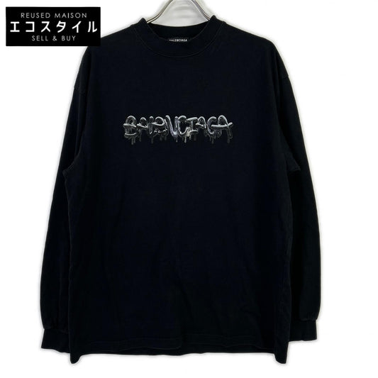 BALENCIAGA バレンシアガ 541878 スライムロゴ グラフィックロゴ オーバーカットソー トップス