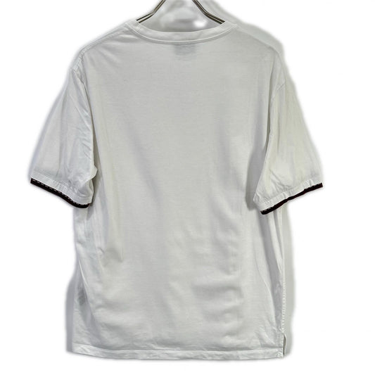 HERMES エルメス 12-575 スリーブレイヤード ホワイト クルーネック Tシャツ トップス
