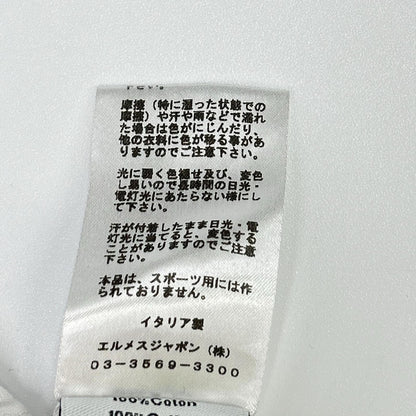 HERMES エルメス 12-575 スリーブレイヤード ホワイト クルーネック Tシャツ トップス