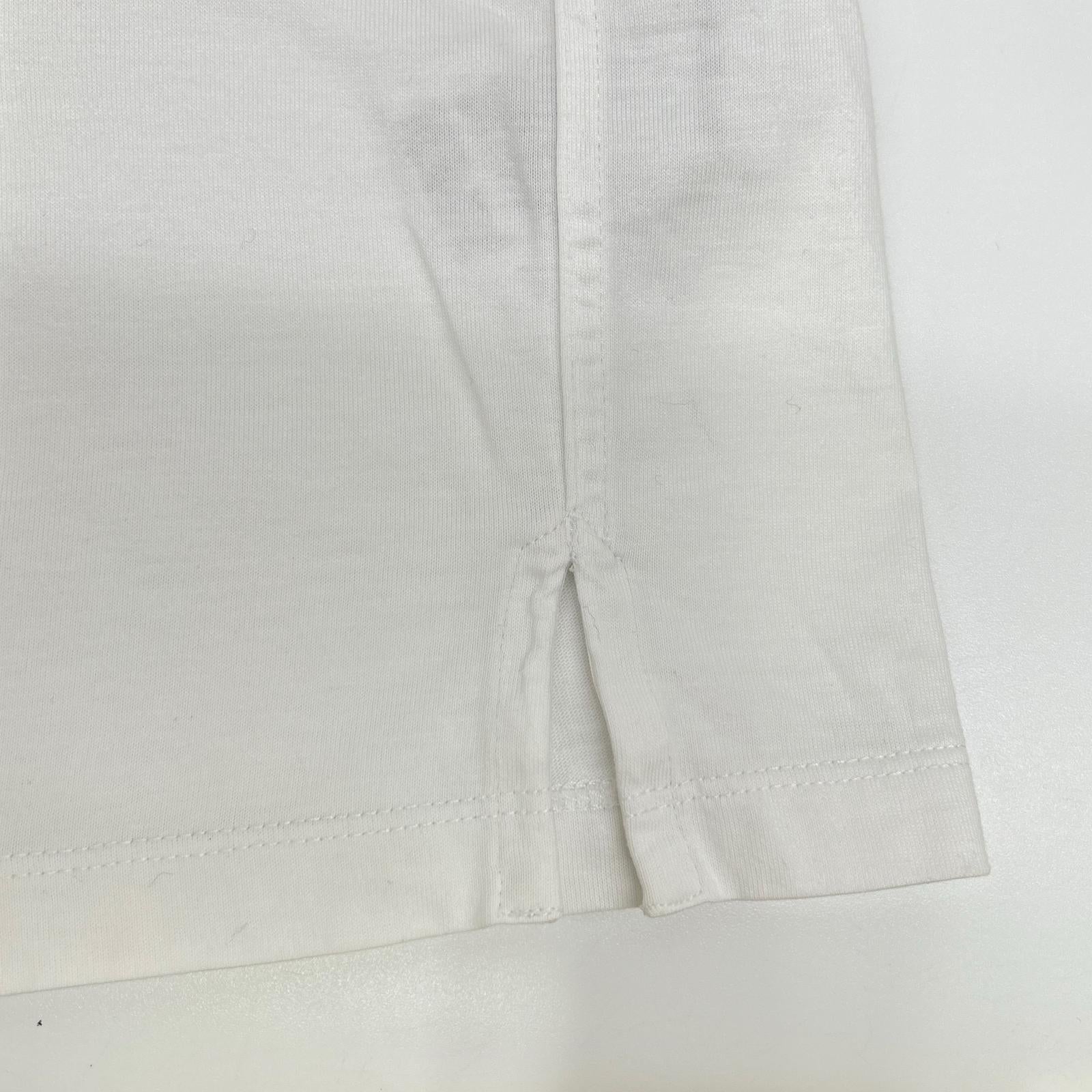 HERMES エルメス 12-575 スリーブレイヤード ホワイト クルーネック Tシャツ トップス