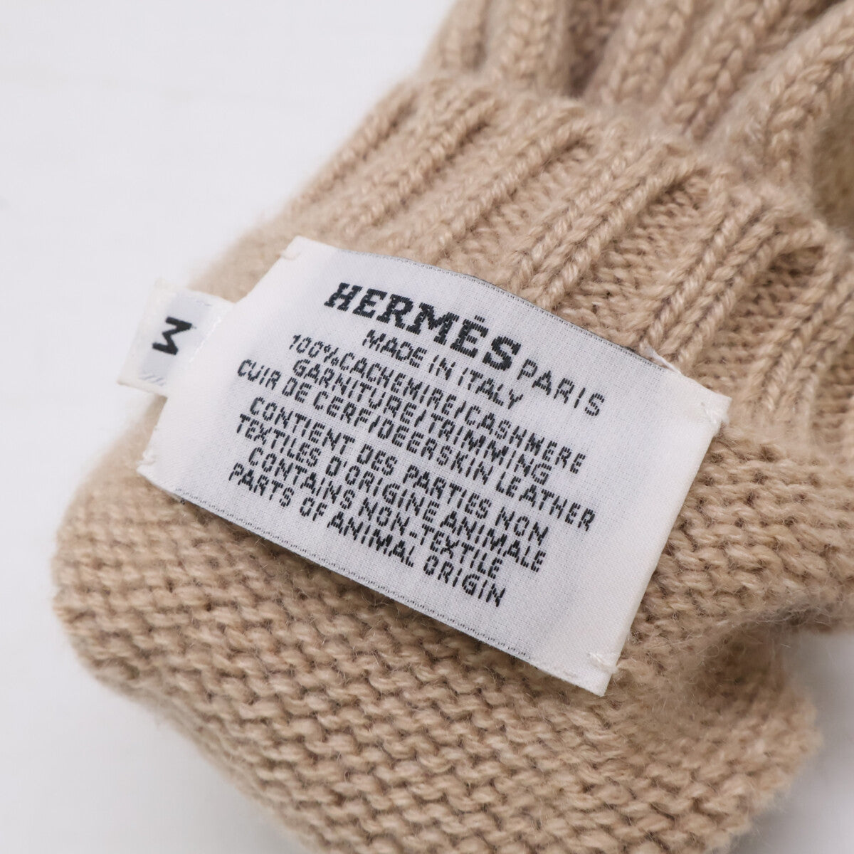 HERMES エルメス 【美品】ボルチモア セリエボタン カシミヤ ディアスキン グローブ