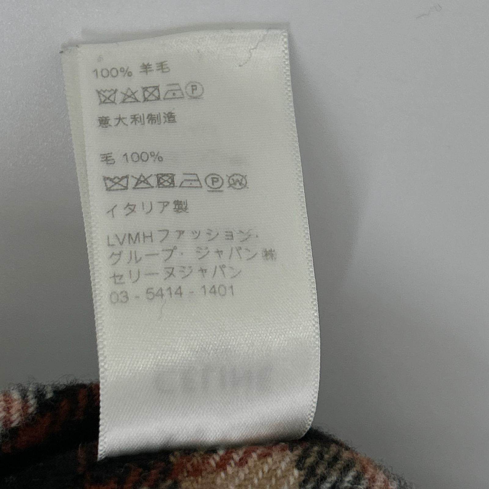 CELINE セリーヌ 2C510231L ウールツイル マルチカラーチェック ルーズシャツ トップス
