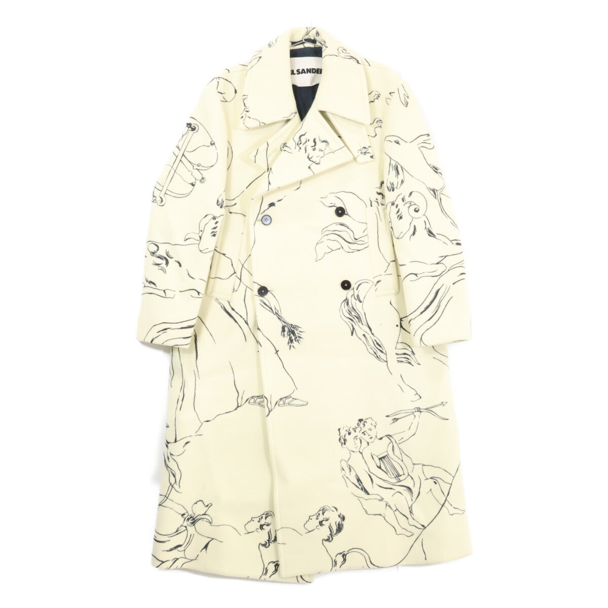 JILSANDER ジルサンダー 【国内正規】22AW　J21AA0036 総柄 ウール スポーツ コート