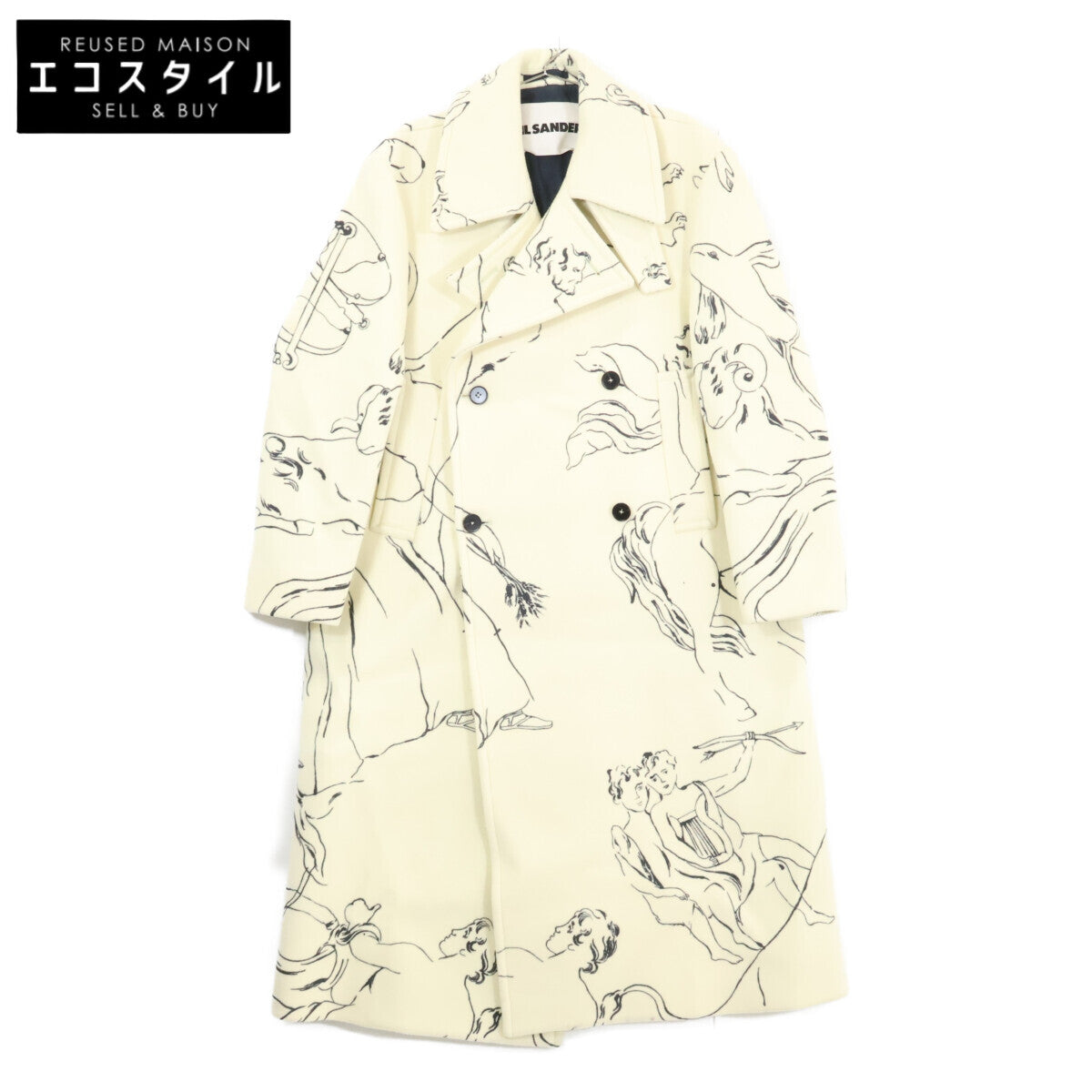 JILSANDER ジルサンダー 【国内正規】22AW　J21AA0036 総柄 ウール スポーツ コート