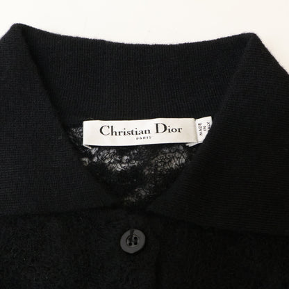 Christian Dior クリスチャンディオール 【美品/国内正規】354R02AM736 BEE刺繍 ペチコート付 モヘア混 半袖ニット ワンピース