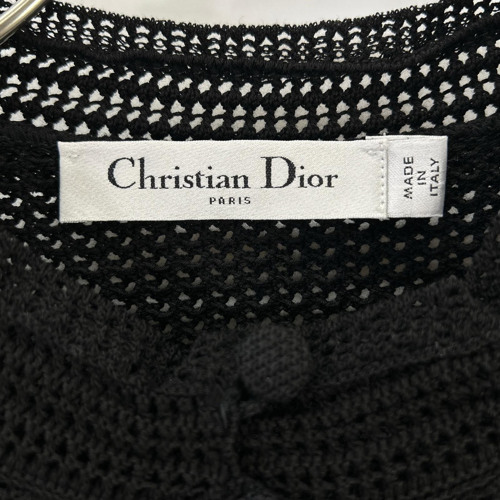 DIOR ディオール 314S21AM711 ブラック ニット レース刺繍 トップス トップス