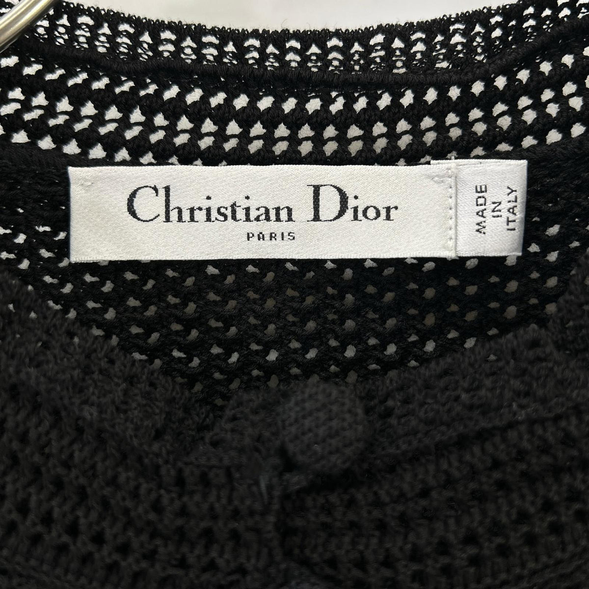 DIOR ディオール 314S21AM711 Black Knit Lace Embroidery Tops Tops