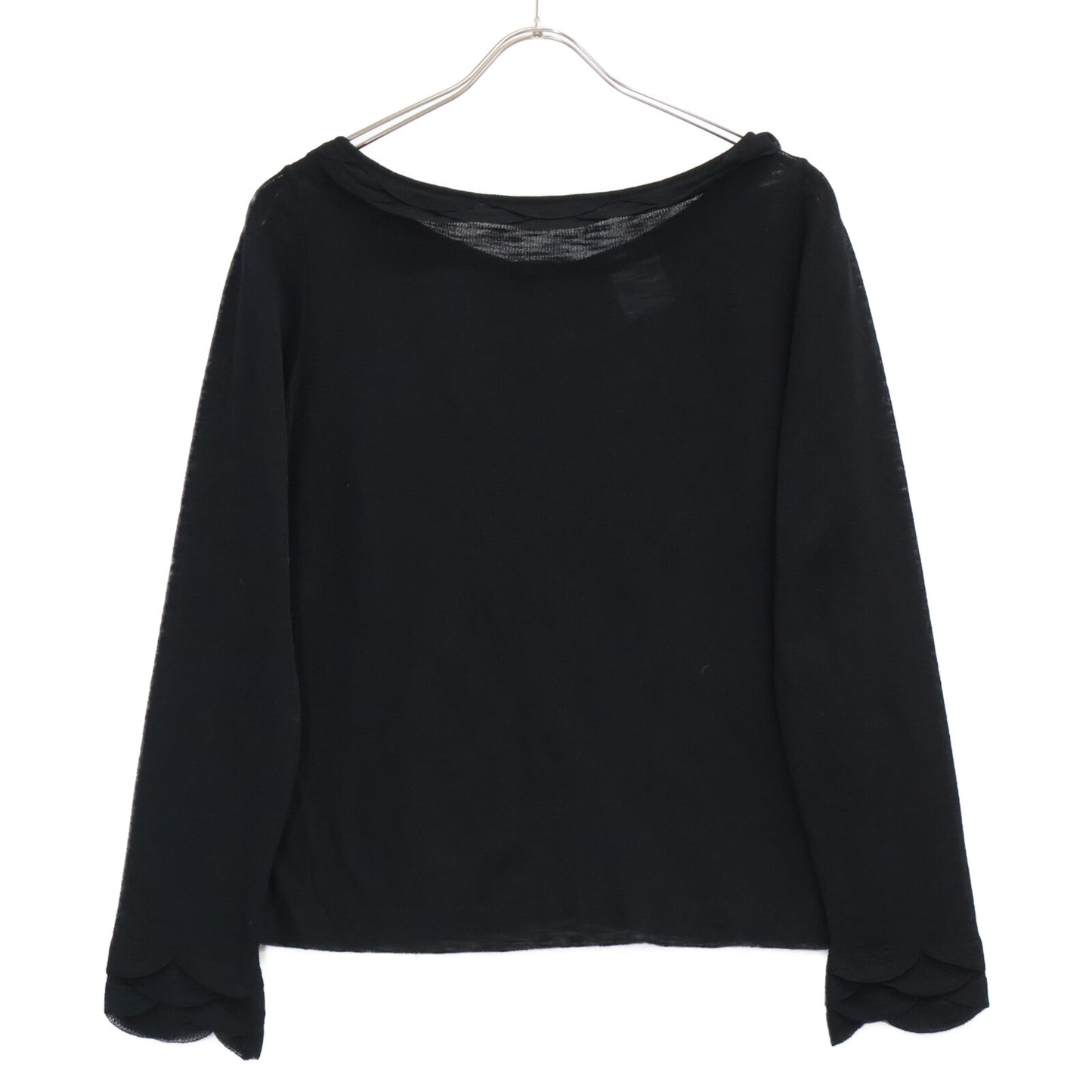CHANEL シャネル 【美品/国内正規】P41346K03034 バック ココマークボタン ニットセーター トップス