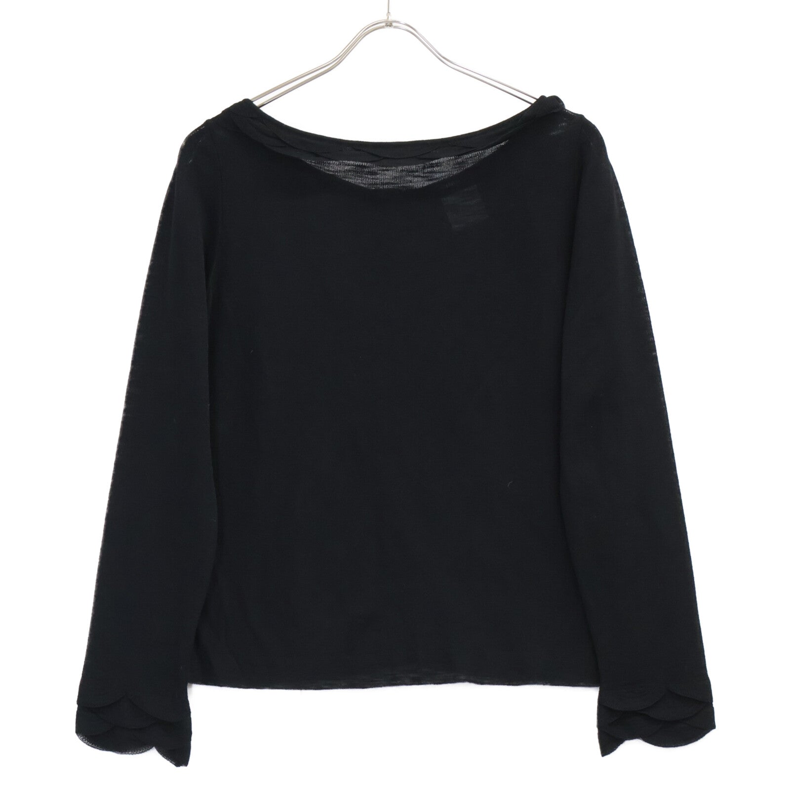 CHANEL シャネル 【美品/国内正規】P41346K03034 バック ココマークボタン ニットセーター トップス