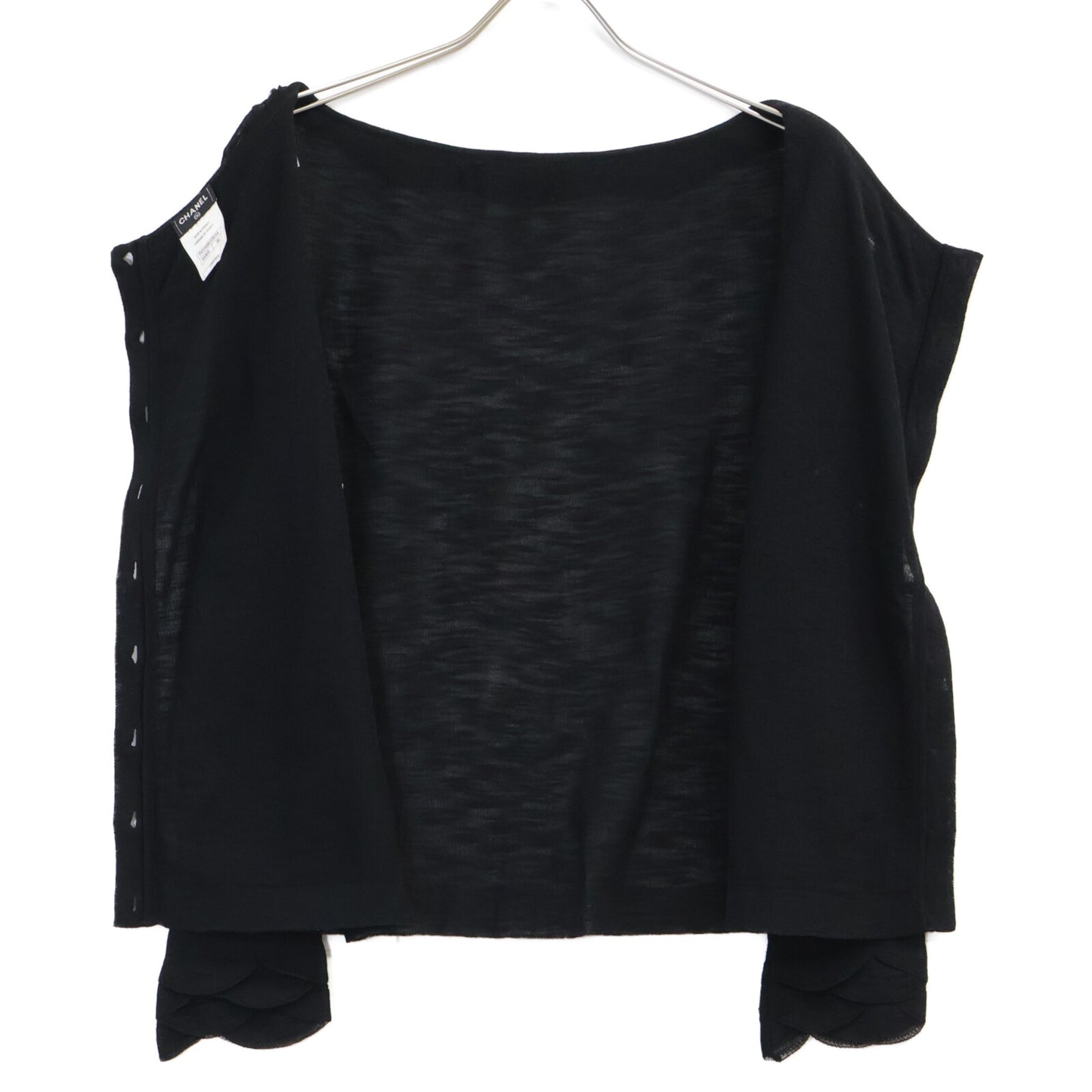 CHANEL シャネル 【美品/国内正規】P41346K03034 バック ココマークボタン ニットセーター トップス