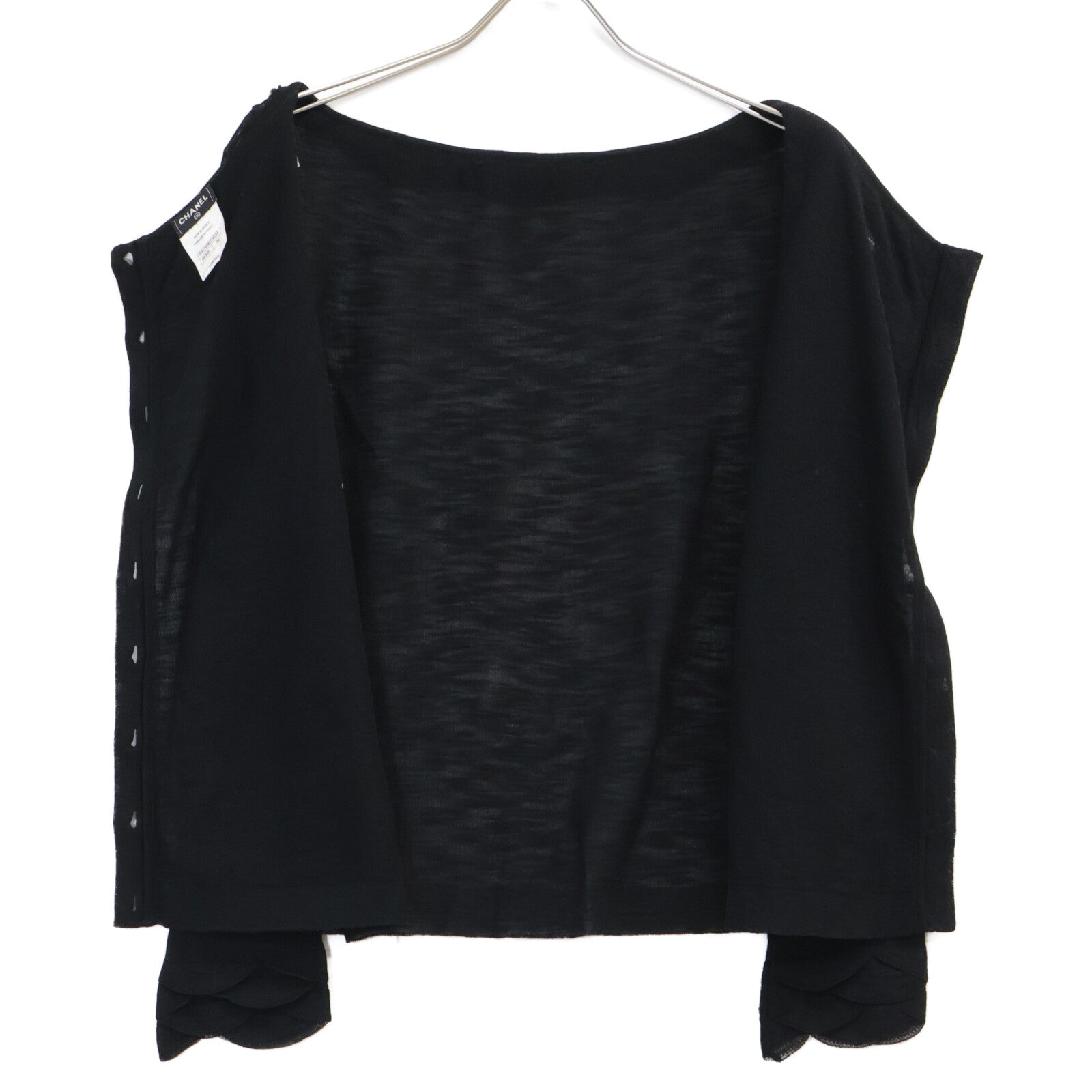 CHANEL シャネル 【美品/国内正規】P41346K03034 バック ココマークボタン ニットセーター トップス