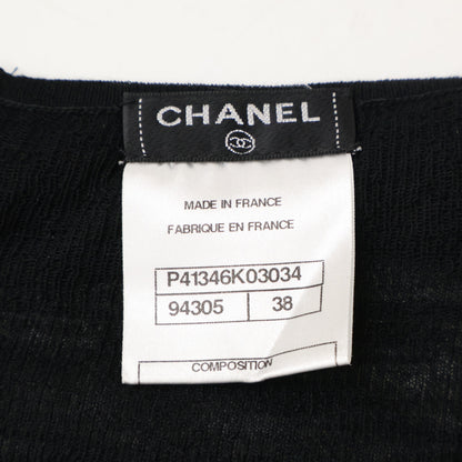 CHANEL [Excellent condition/authentic domestic release] P41346K03034 knit sweater with CC logo buttons on the back top