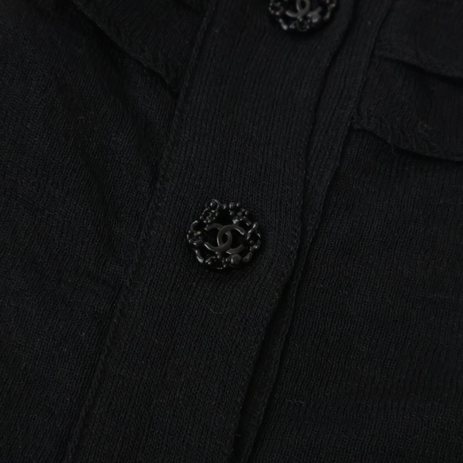 CHANEL シャネル 【美品/国内正規】P41346K03034 バック ココマークボタン ニットセーター トップス