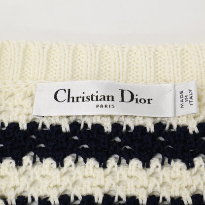 Christian Dior クリスチャンディオール 【美品/国内正規】424S72AM759 ロゴ ボーダー メッシュ ニットセーター トップス