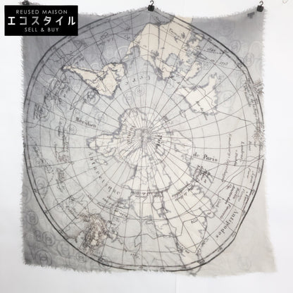 CHANEL シャネル 世界地図 カシミヤ ストール