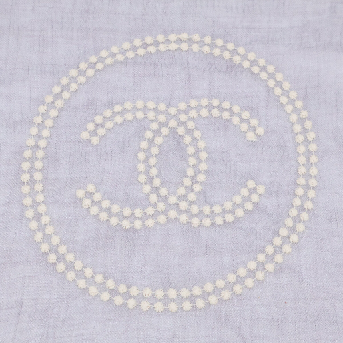 CHANEL シャネル ココマーク刺繍 カシミヤ/モダール ストール