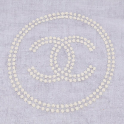 CHANEL シャネル ココマーク刺繍 カシミヤ/モダール ストール