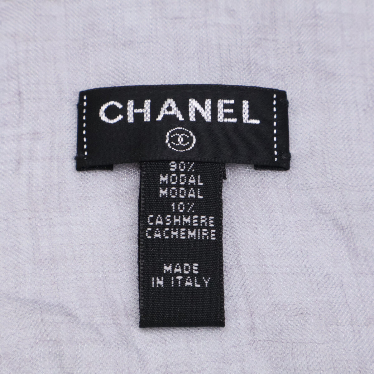 CHANEL シャネル ココマーク刺繍 カシミヤ/モダール ストール