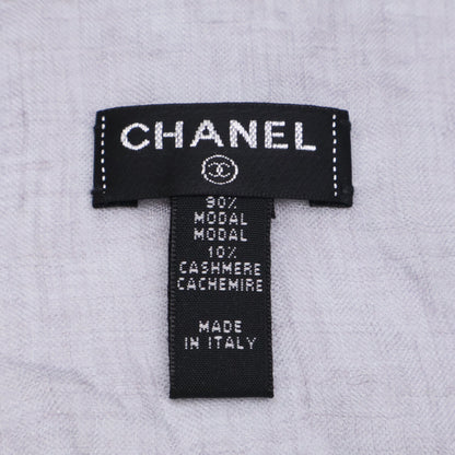 CHANEL シャネル ココマーク刺繍 カシミヤ/モダール ストール