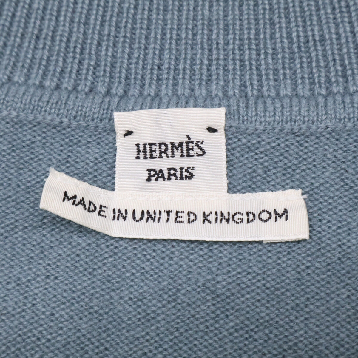 HERMES エルメス 【美品/国内正規】2H2663D1 Hリフト カシミヤ100％ 半袖ニットセーター トップス