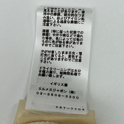 HERMES エルメス 2H2663D1 オフホワイト Hリフト カシミヤ 半袖ニット トップス