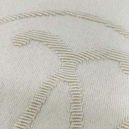 HERMES Hermès 2H2663D1 Off-White H Lift Cashmere Short-Sleeve Knit Top
