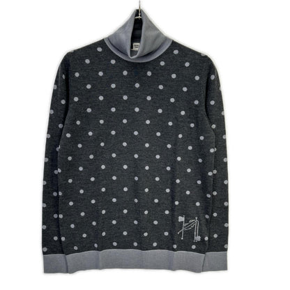 HERMES エルメス ドット柄 カシミヤ×シルク タートルネック ニット　21AW トップス