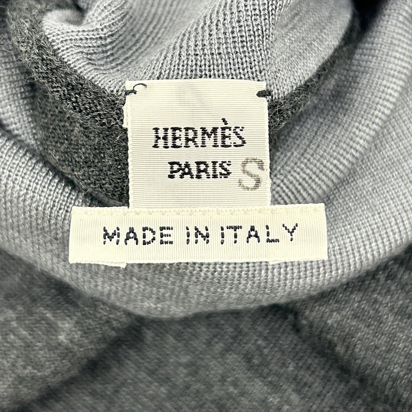 HERMES エルメス ドット柄 カシミヤ×シルク タートルネック ニット　21AW トップス