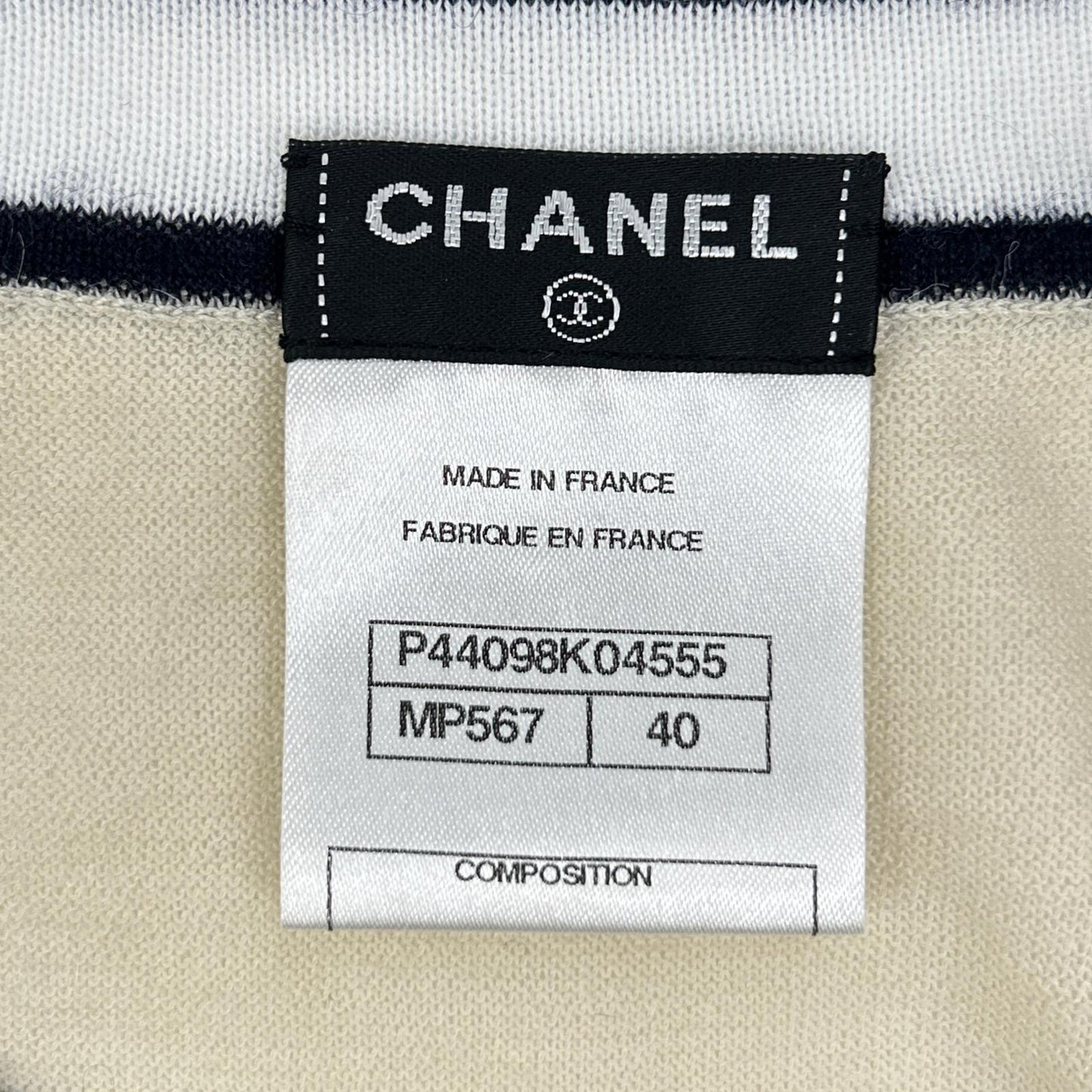 CHANEL シャネル P44098K04555 エンブレムロゴ刺繍 ニットセーター トップス