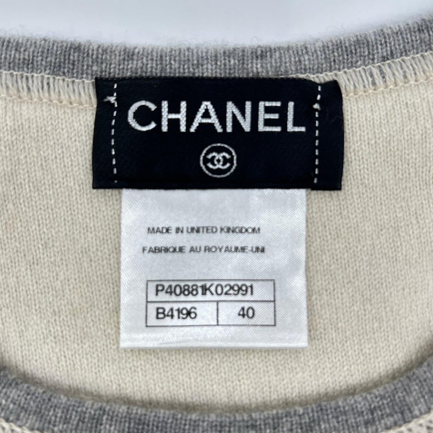 CHANEL シャネル P40881K02991 ココマーク カシミヤ ニットセーター トップス