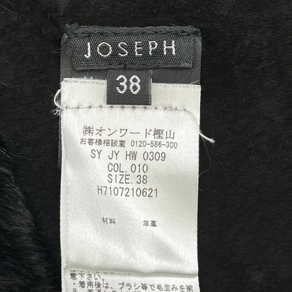 JOSEPH ジョセフ ブラック ムートン ラップコート コート