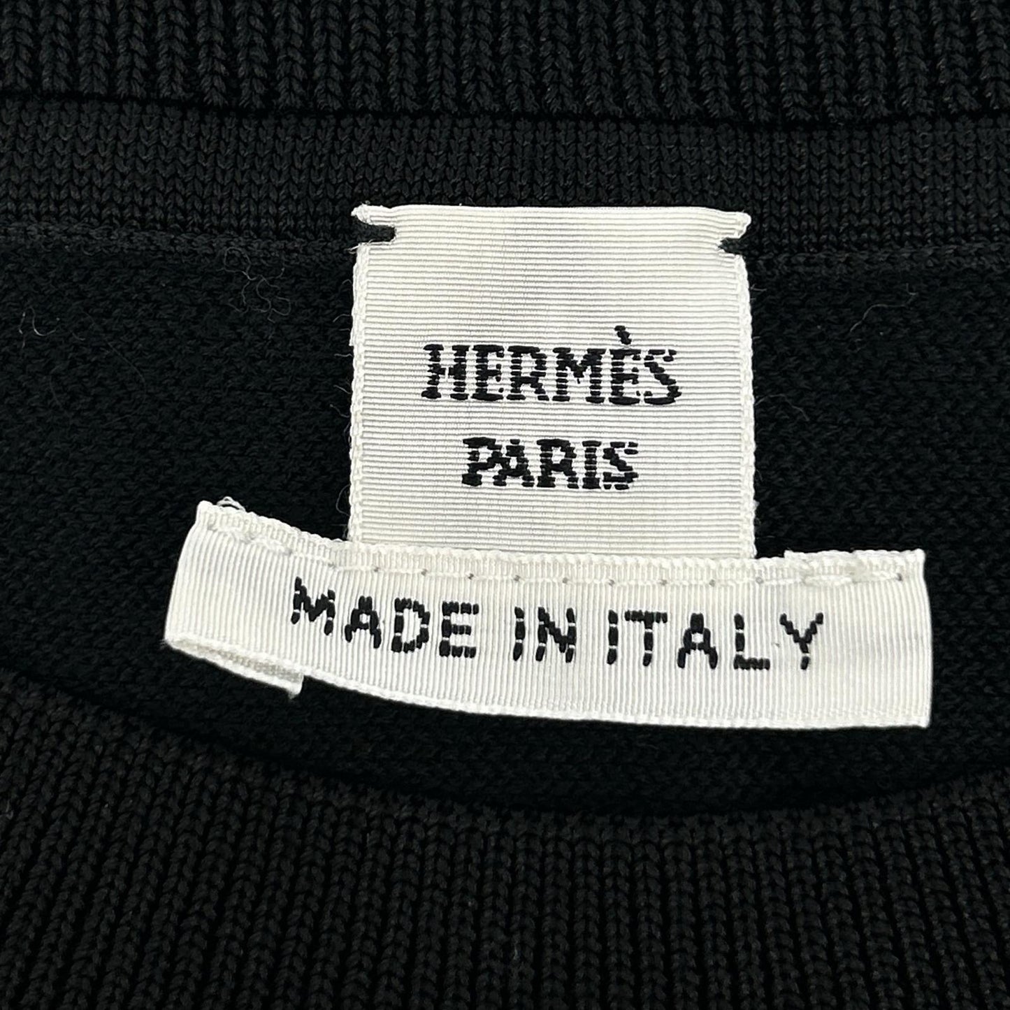 HERMES エルメス 2E2622DA ブラック Hリフト 半袖ニット トップス