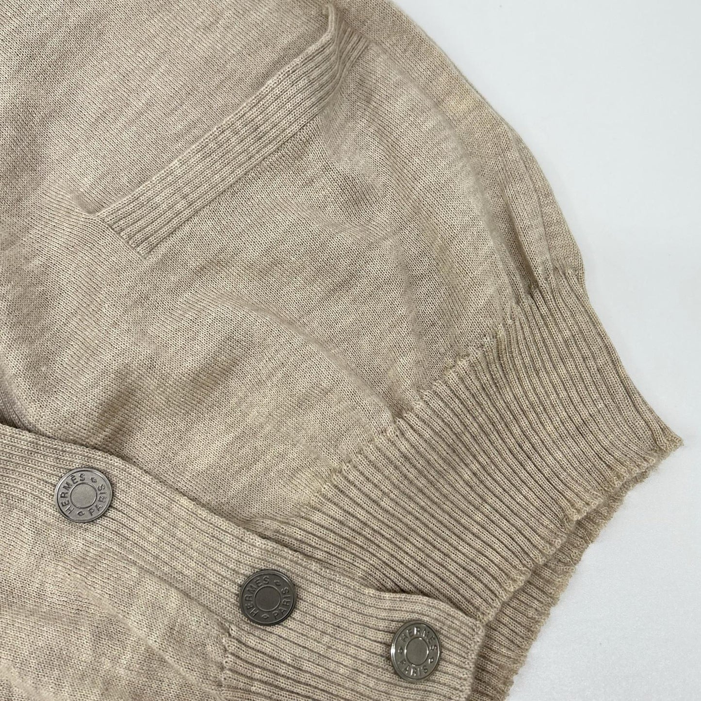 HERMES Hermès Lemaire Era Sellier-Button Cashmere Cardigan Top
