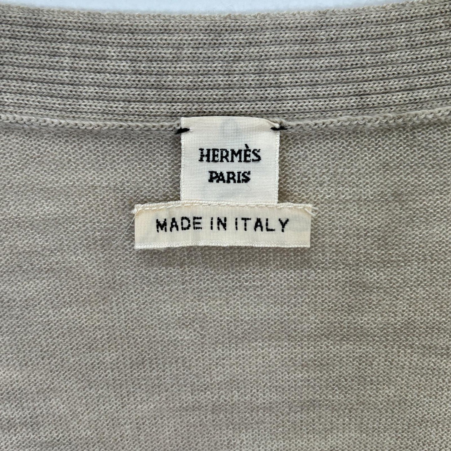 HERMES Hermès Lemaire Era Sellier-Button Cashmere Cardigan Top
