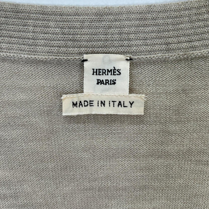 HERMES Hermès Lemaire Era Sellier-Button Cashmere Cardigan Top