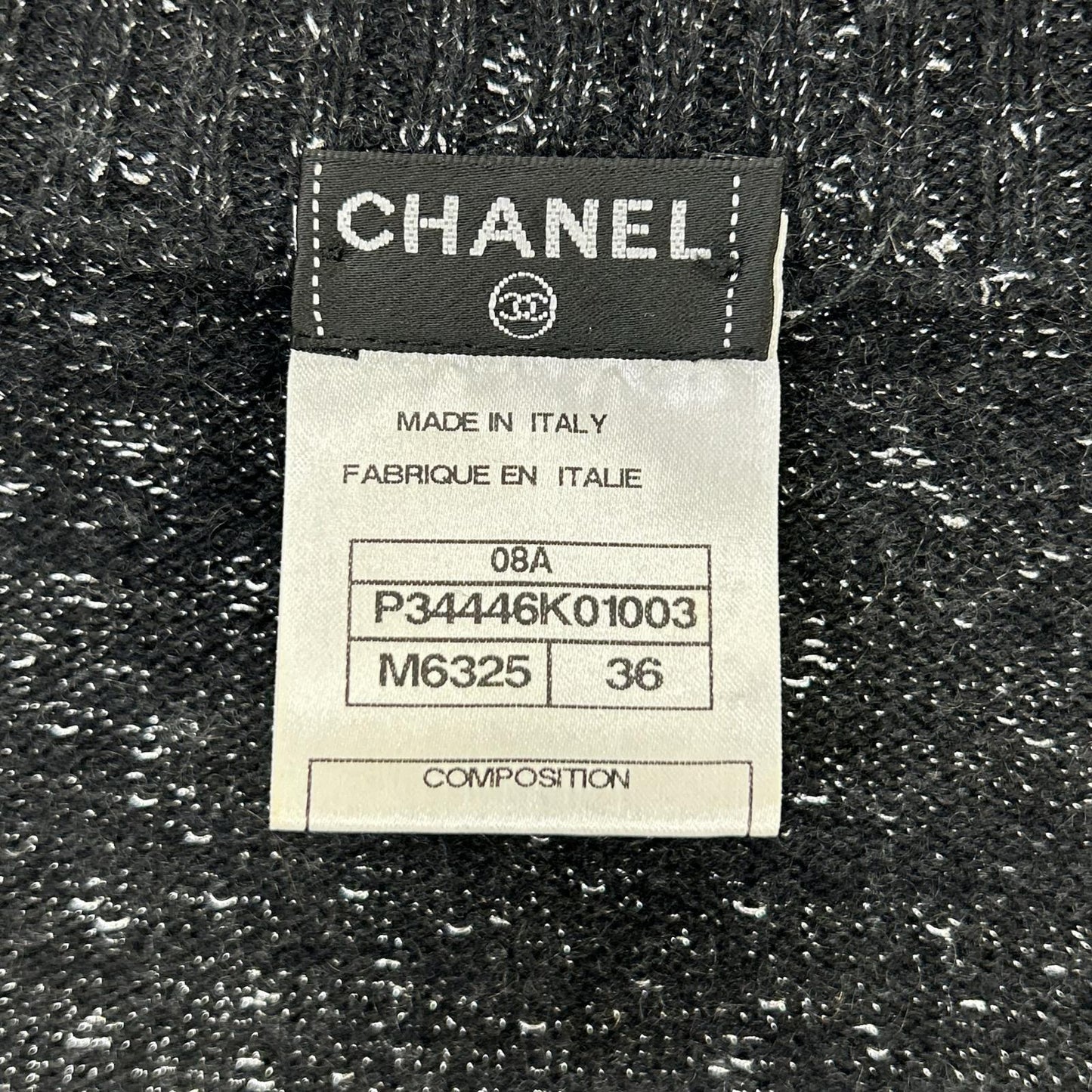 CHANEL シャネル 08A P34446K01003 ラメ カシミヤ混 カーディガン/ボレロ トップス
