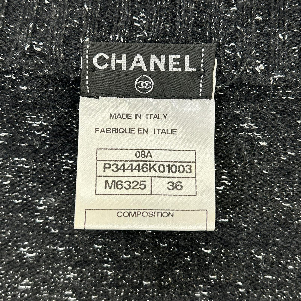 CHANEL シャネル 08A P34446K01003 ラメ カシミヤ混 カーディガン/ボレロ トップス