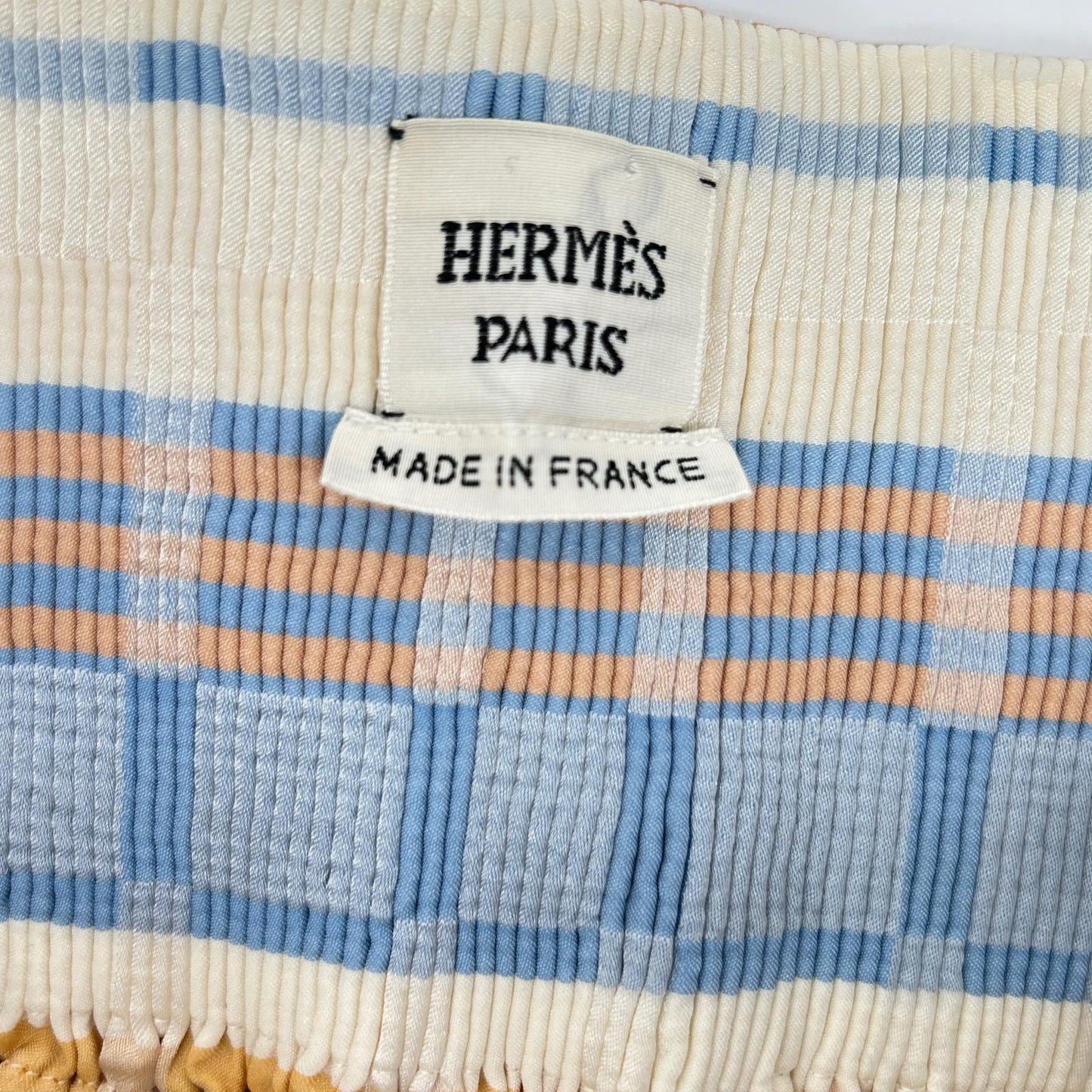 HERMES エルメス 総柄 シルク ベアトップ ワンピース ワンピース